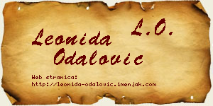 Leonida Odalović vizit kartica